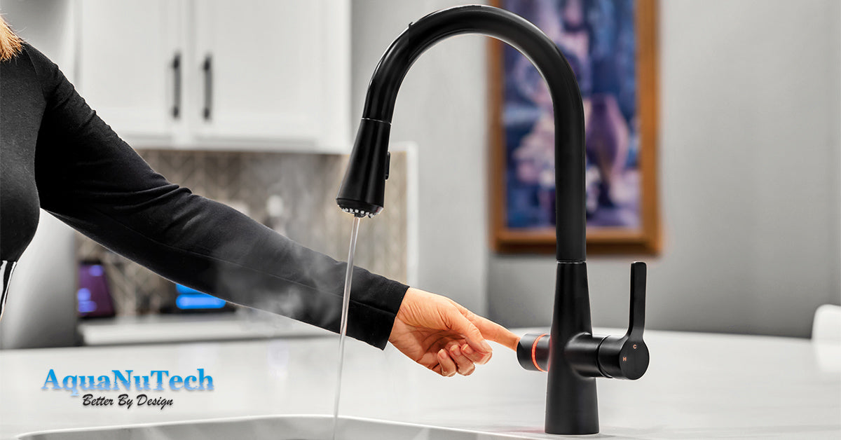Instant Hot Water Combo - Traditional C-Spout Hot Water Faucet and Digital  Instant Hot Water Dispenser